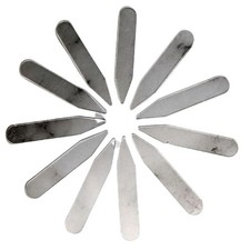12 Pcs Shirt Collar Inserts (Transparent) Stiffeners Stays Formal Men's Shirts