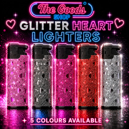 Pink glitter heart jet torch - pink,