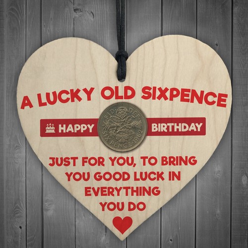 Lucky sixpence happy birthday - sixpence,