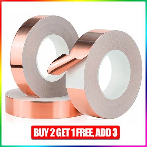 Copper slug tape 20m adhesive - copper,