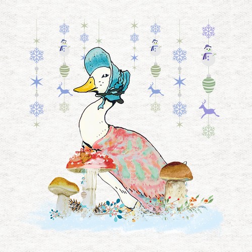 Beatrix potter jemima fabric - beatrix,