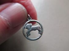 VINTAGE GERMAN 800 SILVER ARIES RAM LAMB STAR SIGN FOB CHARM BRACELET PENDANT