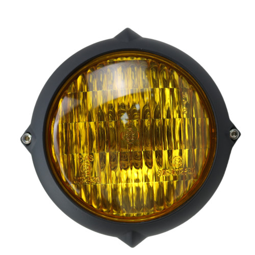 Black motorcycle headlight - black,