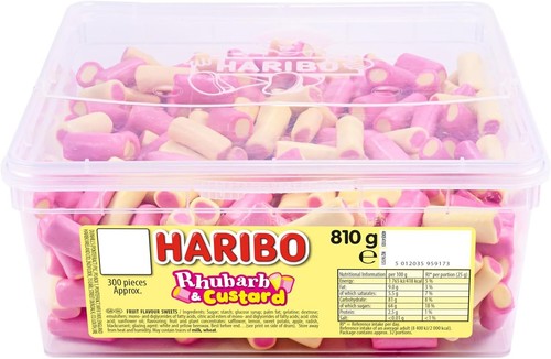 Haribo rhubarb and custard - rhubarb,