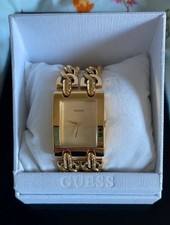 GUESS Ladies Gold Tone Analog Watch Women’s Adjustable Strap
