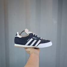 UK 9 - adidas Originals Samba Super Suede Navy White Trainers Mens CM8419
