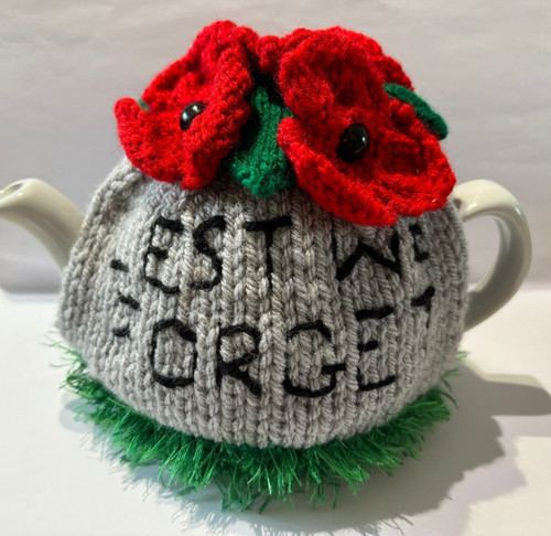 Hand knitted lest forget - hand,