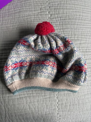 Brora cashmere fairisle beret - cashmere,
