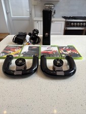 Xbox 360 Slim 250GB Console Bundle 4 X Racing Games Tested VGC 2 X Controllers