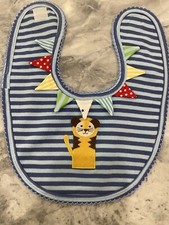 New Circus Albetta Baby Bib And Booties Boots Unisex Monkey Tiger Crocheted Knit