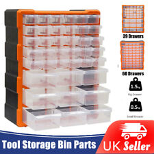 39/60 Drawer Parts Cabinet Screws Tool Box with Draws Home Garage DIY Storage UK