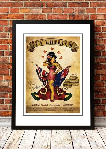 Amy winehouse signed framed - signed, a4