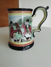 GLYN COLLEDGE FOX HUNTING SCENE TANKARD FOR DENBY SIGNED CIRC. 1950s/1960s RARE