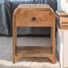 Bedside Table Solid Wood