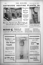 Old Haywards Heating Plants Boilers Calorifiers Radiators Advert 1918 20th
