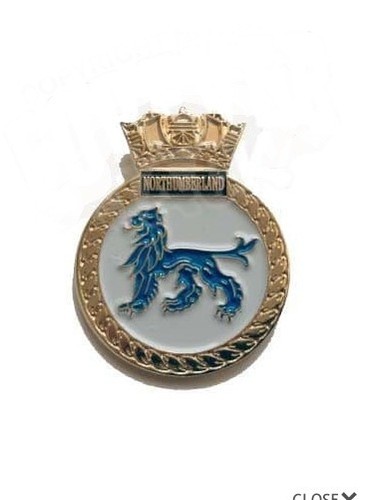 Hms northumberland lapel pin - hms,
