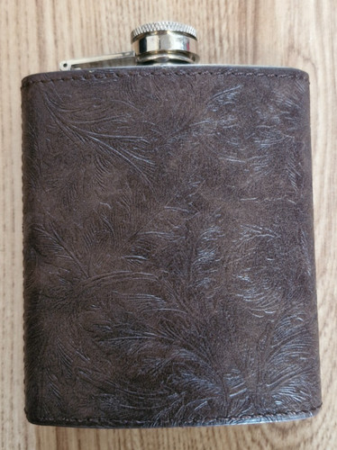Whiskey hip flask - whiskey, brown