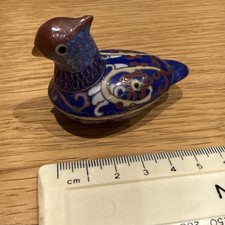 Vtg Miniature Cloisonné Brass