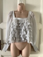 TOPSHOP POLKA DOT LONG SLEEVE