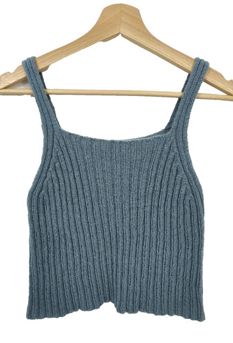Blue tank top vest - blue, wool