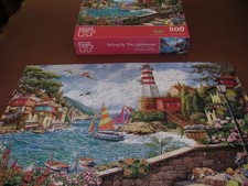 'Sailing by the Lighthouse' 500-piece Corner Piece Jigsaw Puzzle