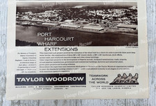 Taylor Woodrow Port Harcourt Wharf Nigeria London 1960 vintage print advert