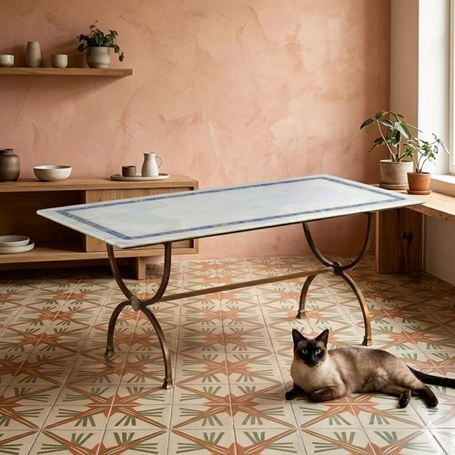 Antique center table bronze - antique,
