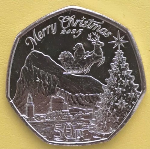 Christmas 50p coins - coins, k