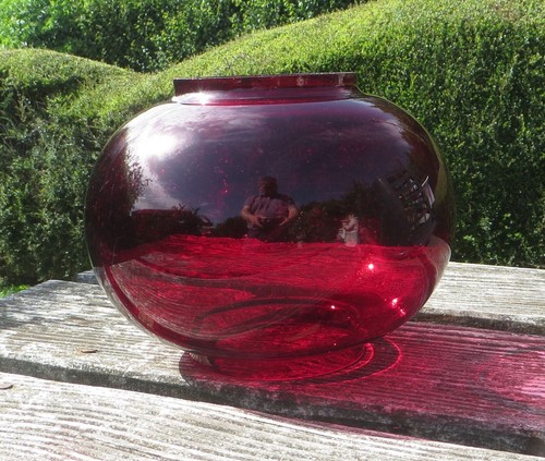 Large ruby red glass - ruby,