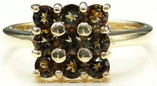 9ct gold andalusite - 9ct, cluster