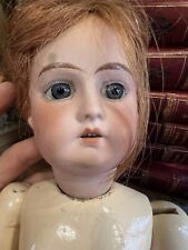 Antique Porcelain Doll & Wood