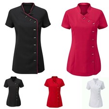 Beauty Tunic Hairdresser SPA Nail Salon Therapist Carer Uniform Top Beautician