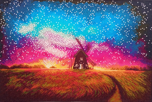 Windmill sunset 14 - windmill, count