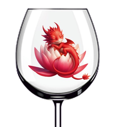 12x sleeping red baby dragon - 12x,