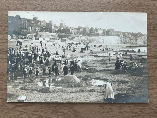 Vintage postcard sands - vintage,