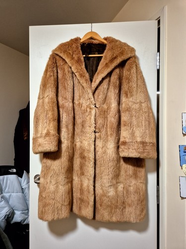 Real sable mink fur coat - sable,