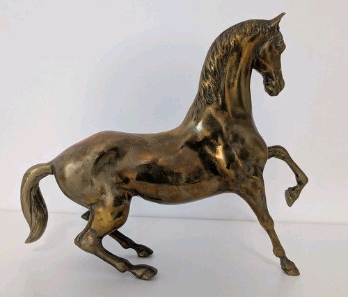 Antique brass stallion - brass, horse