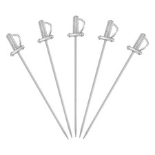 5 Pcs Stainless Steel Cocktail Picks, 4.4 Inch Silver (Sword)