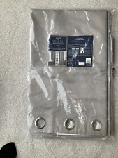 DUNELM LUXURY LINED EYELET CURTAIN DANTE SILVER W 117cm (46”) x L 137cm (54”)