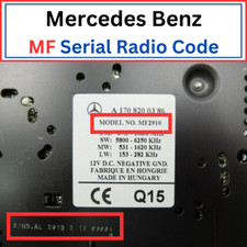 Radio Code For MERCEDES BENZ