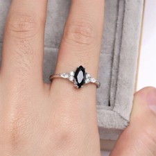 2 Ct Marquise Cut Black