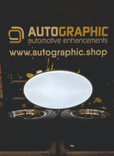 Oval light box wall sign - oval, plain