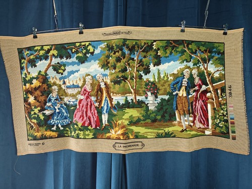 Large vintage french tapestry - vintage,