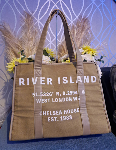 River island khaki canvas - canvas, logo