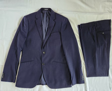 Mens Navy Slim Suit 40L 32L
