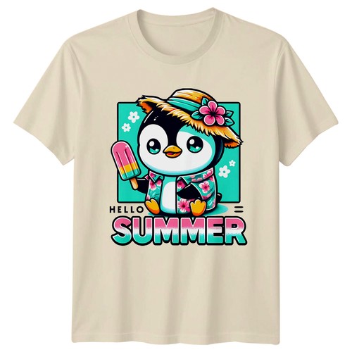 Cute penguin shirt hello - t-shirt,