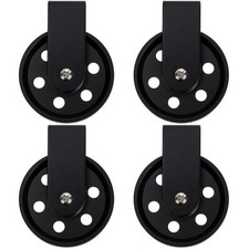 4 PCS Wagon Wheel Decor Pulley Pendant Light Antique Black Fixture