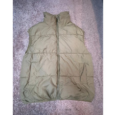 Khaki padded zip gilet - h&m,
