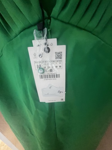 Zara long green halter neck - long,