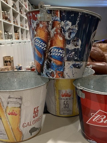 Budweiser metal ice buckets - budweiser,